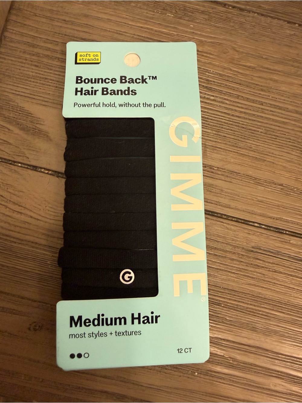 Bounce Back Hair Bands — Black (12 Count)